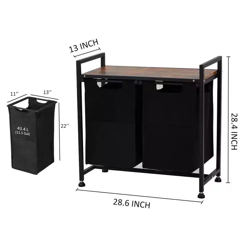 Large Capacity Laundry Hamper with Adjustable Shelf 2/3/4 Removable Pull-Out Oxford Baskets Divided Laundry Sorter for Bathroom, Bedroom, Dorm