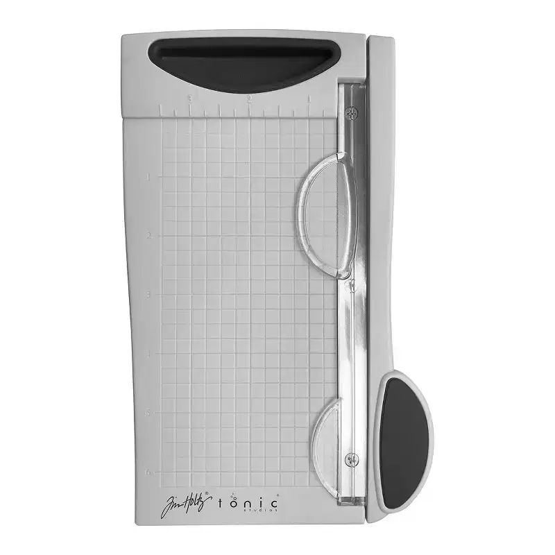Tim Holtz Mini Paper Cutter - Small Portable Guillotine Paper Trimmer for Crafts, Photo Paper, and Card Making - 6.25 Inch Cutting Length with Ruler