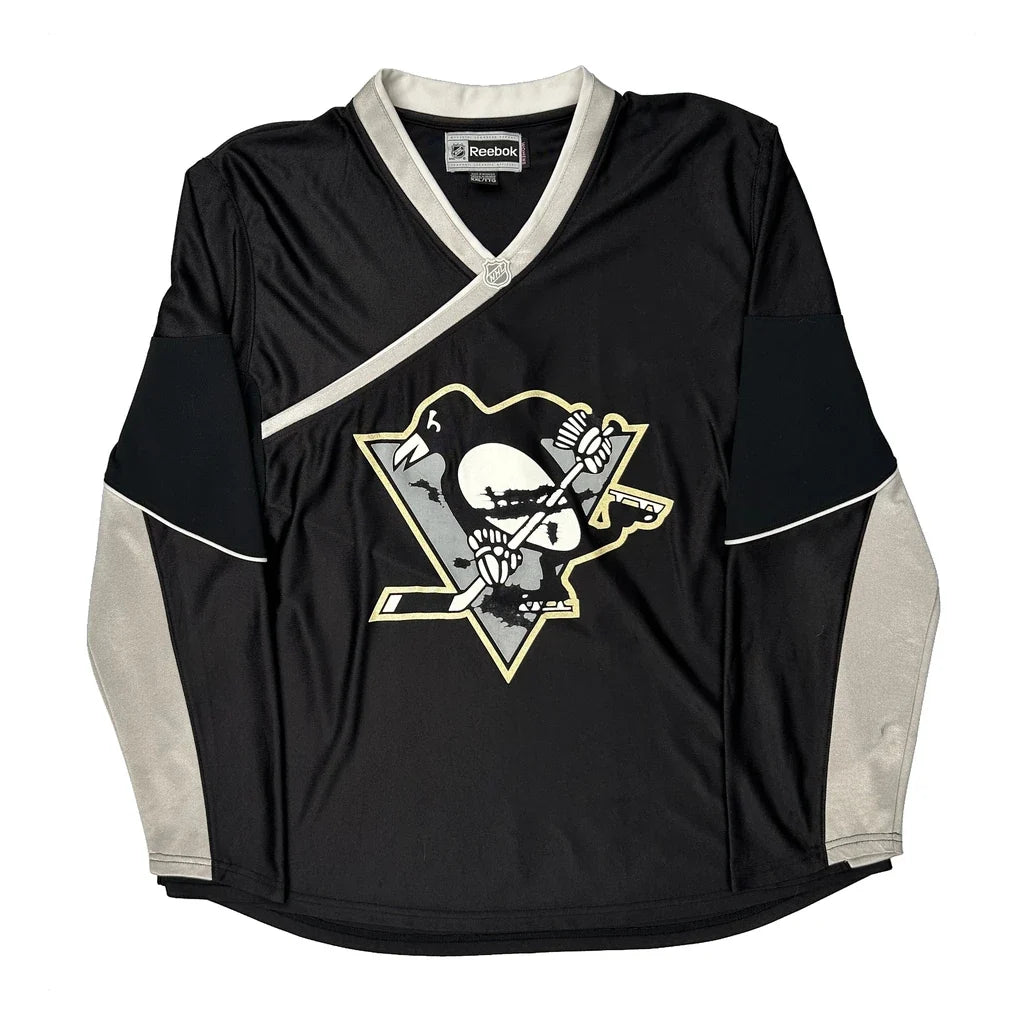 Penguins Jersey - Women's Black Long Sleeve XX-Large