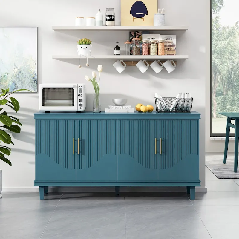4-Door Storage Cabinet with Adjustable Shelves