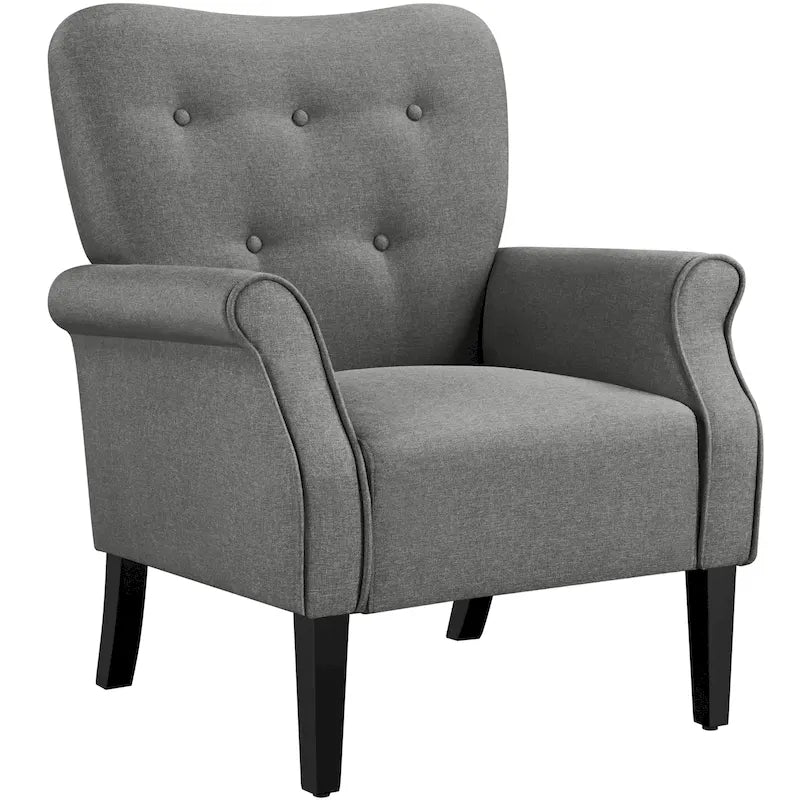 Modern Polyester Fabric Upholstered Accent Chair for Living Room