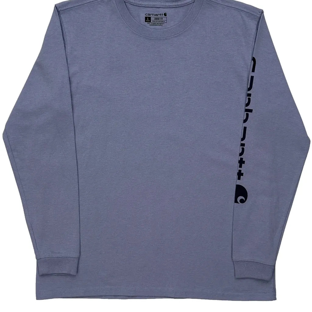 Long Sleeve T-Shirt Large Purple Cotton Women's Casual