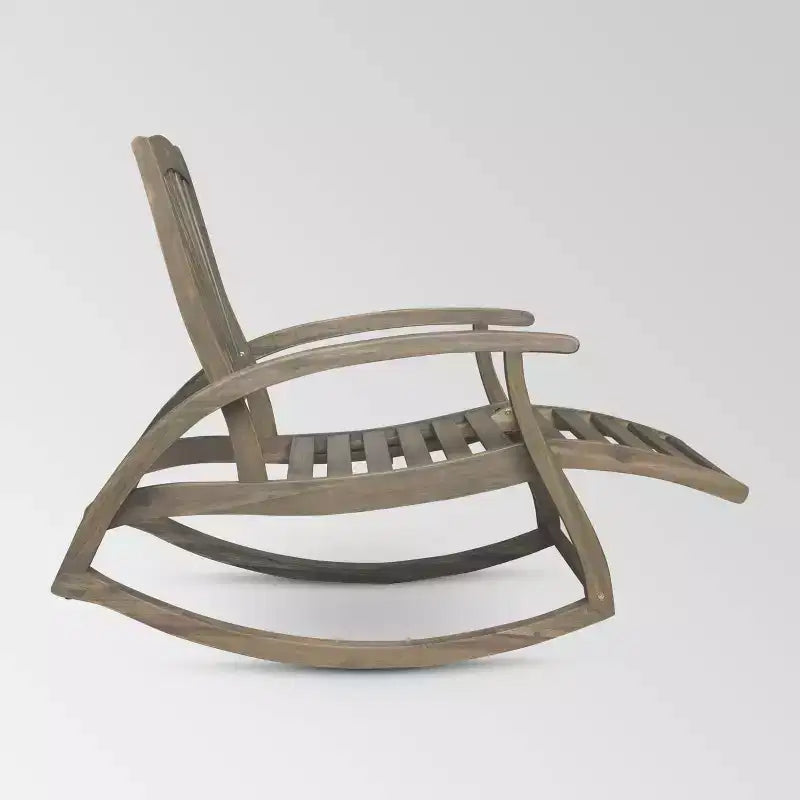 Sunview 2pk Acacia Wood Recliner Rocking Chairs: Patio Seating, Weather-Resistant - Christopher Knight Home
