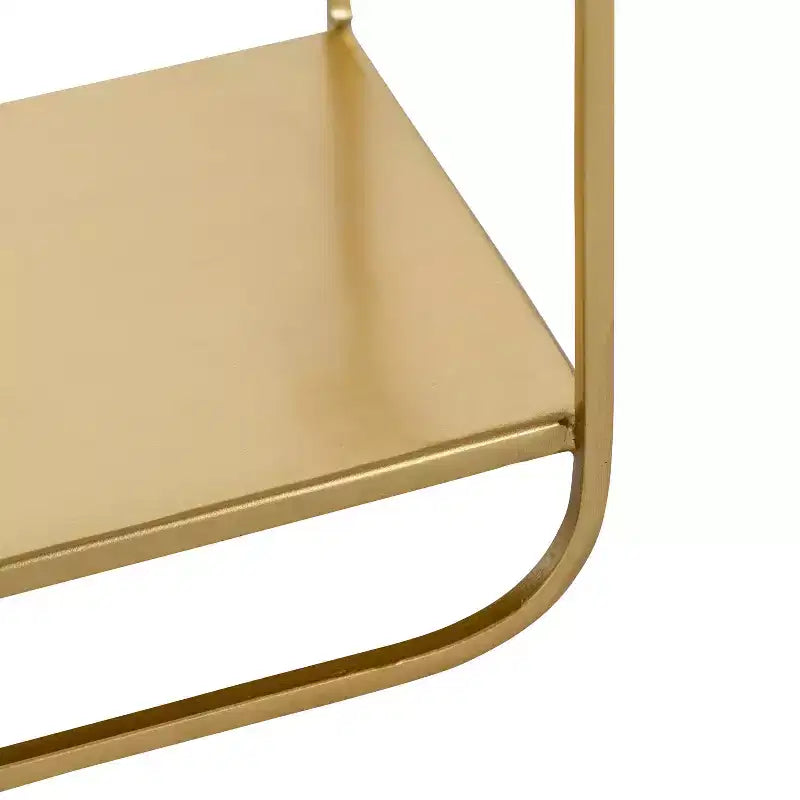 Modern Metal Floating Wall Shelves, Gold, 21 x 10