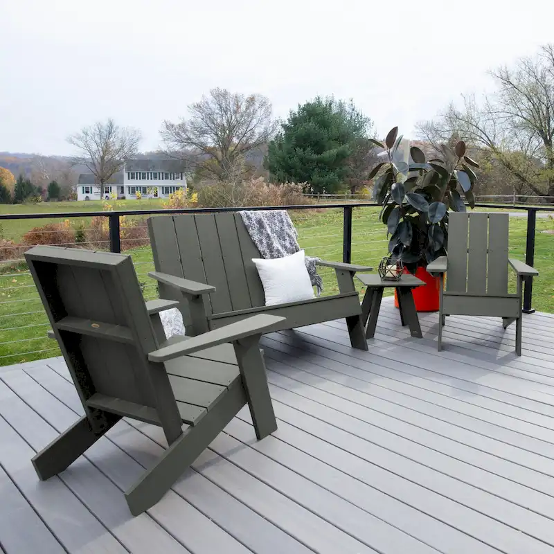 Italica Modern 4-piece Adirondack Patio Set