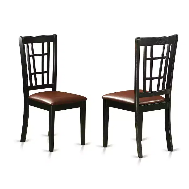 Dinette Set - Kitchen Table with 6 Chairs - Solid Wood Dining Room Set