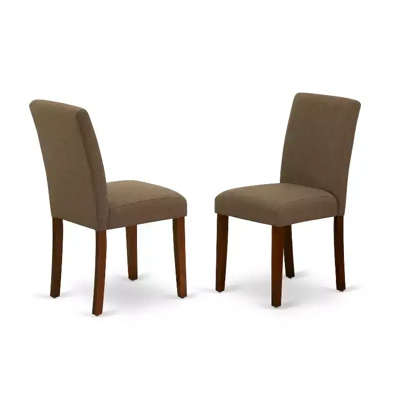 HomeStock Modern 3 Piece Round Dining Table Set Mahogany