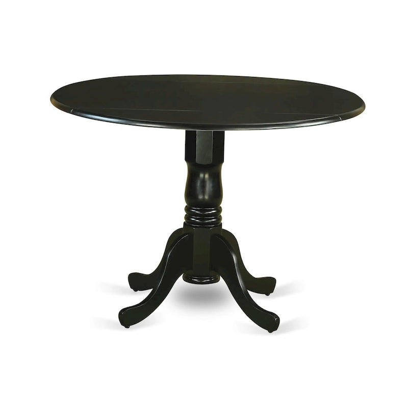 East West Furniture 3 Piece Dinette Set Contains a Round Dining Table and 2 Dining Room Chairs, (Finish Options)