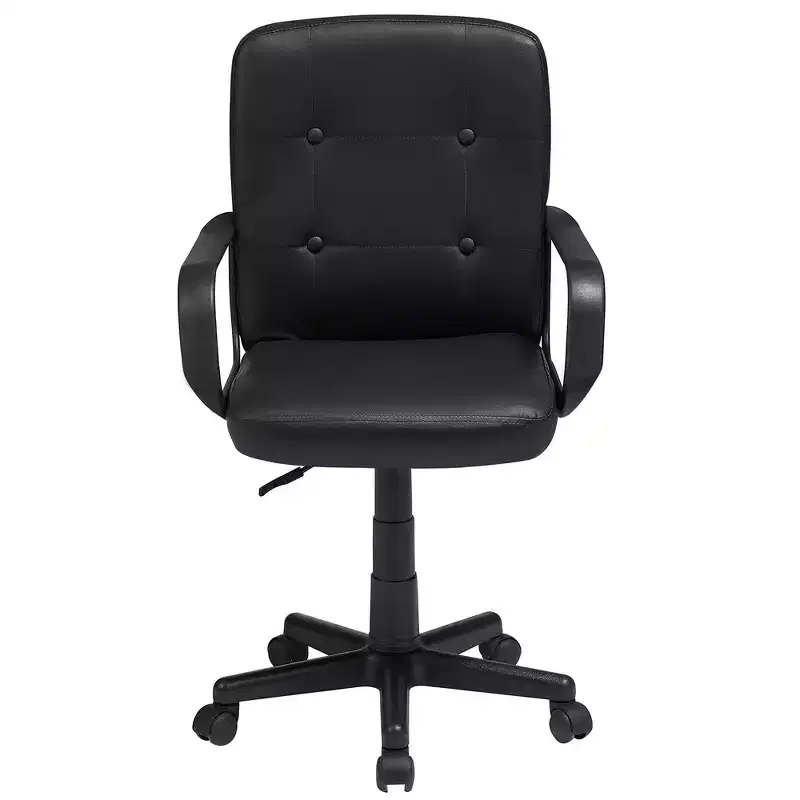 VECELO Home Office Desk Chair with Armrests, Mid Back Adjustable Height