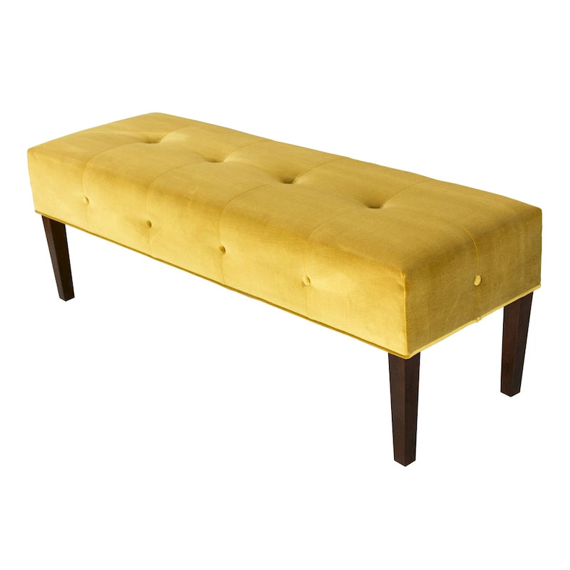 Transitional Tufted Upholstered Indoor Living Room Bench