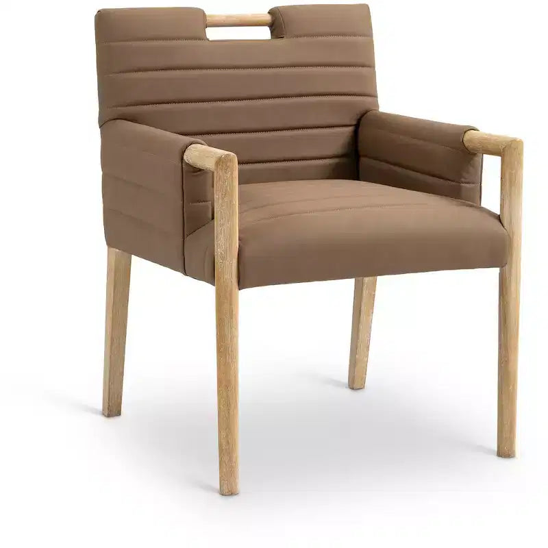 Vegan Leather Dining Arm Chair