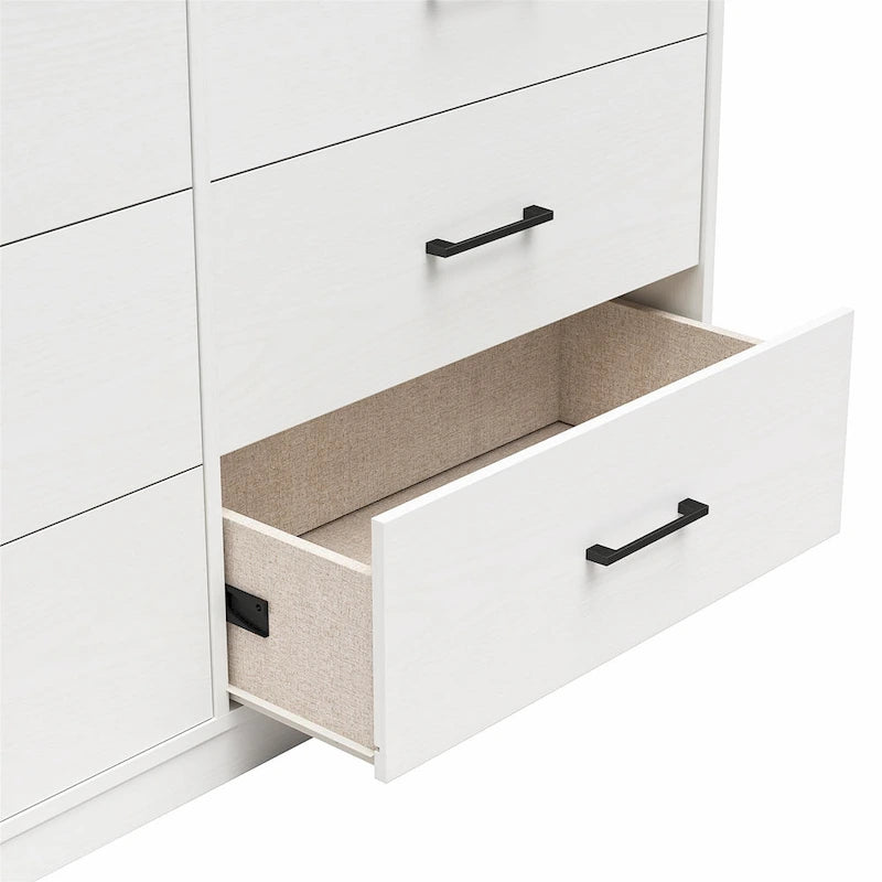Wide 6-Drawer Dresser with Laminate Finish