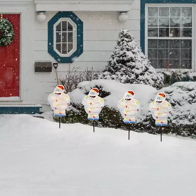 Rudolph the Red-Nosed Reindeer 12in Rudolph PreLit PVC Pathway Markers 4count BumbleS, White