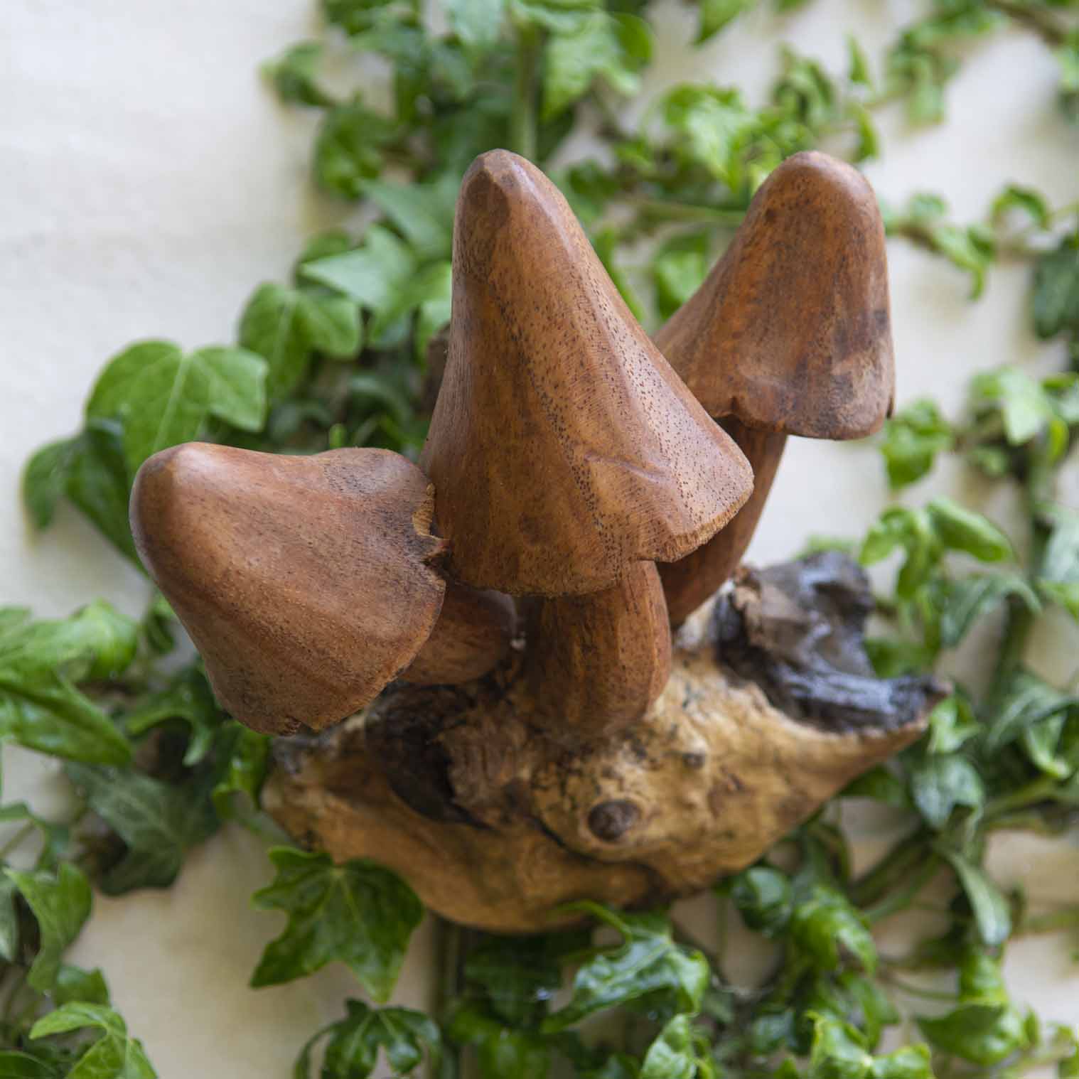 Carved Mushroom Wall Piece, Large
