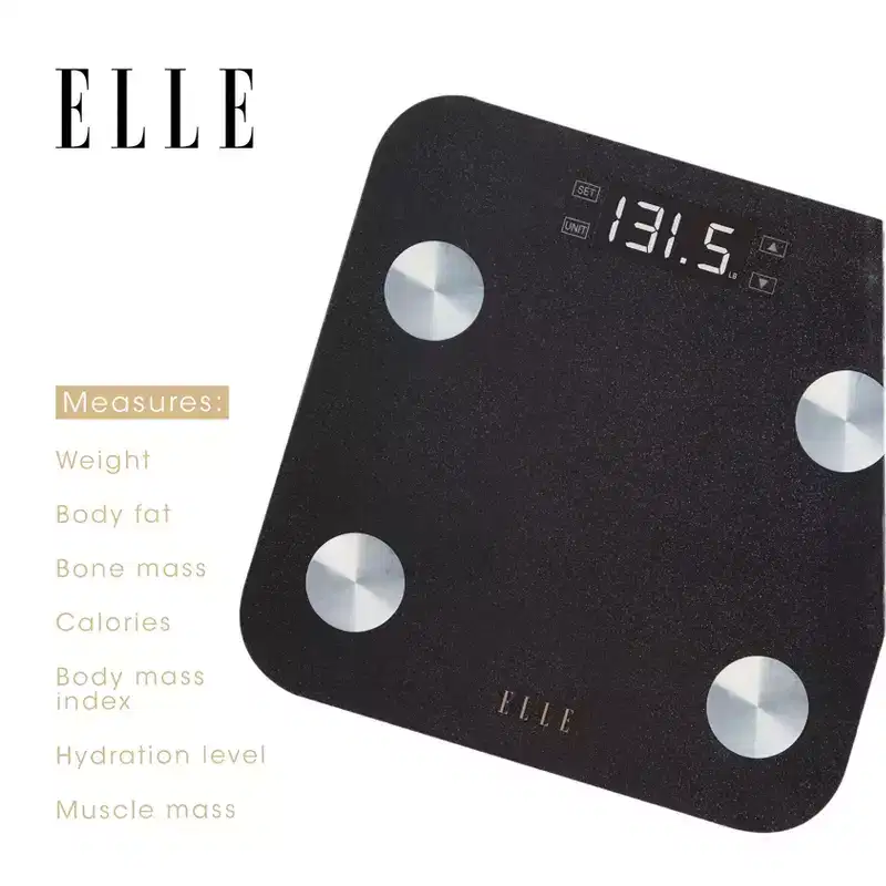 Elle Digital Bathroom Scale - Glitter Black