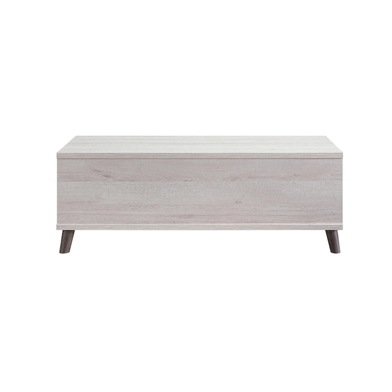 47 Mid-Century Modern Coffee Table with Shelves & Drawer