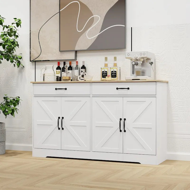 55.91 Large Farmhouse Buffet Cabinet