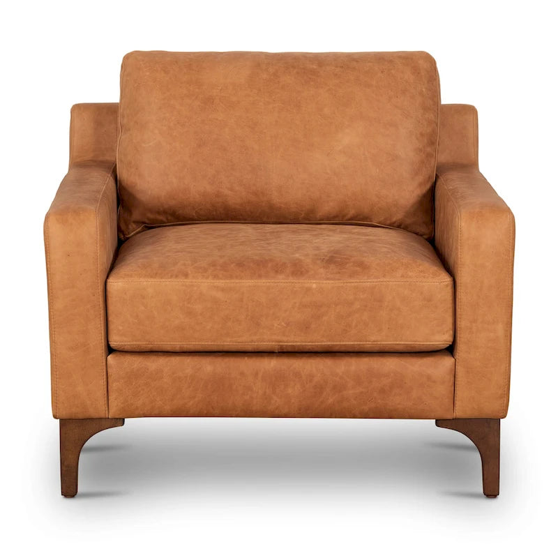 Full-Grain Leather Lounge Chair