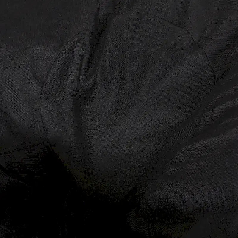 Modern 5 Foot Two Toned Fabric and Faux Leather Bean Bag