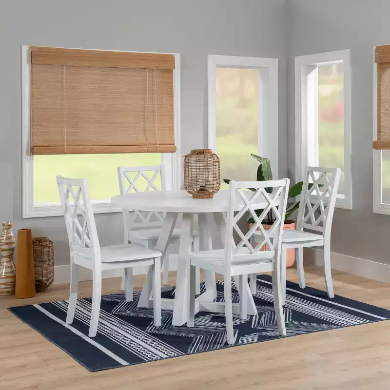 Powell 5pc Shelby Round Dining Set White
