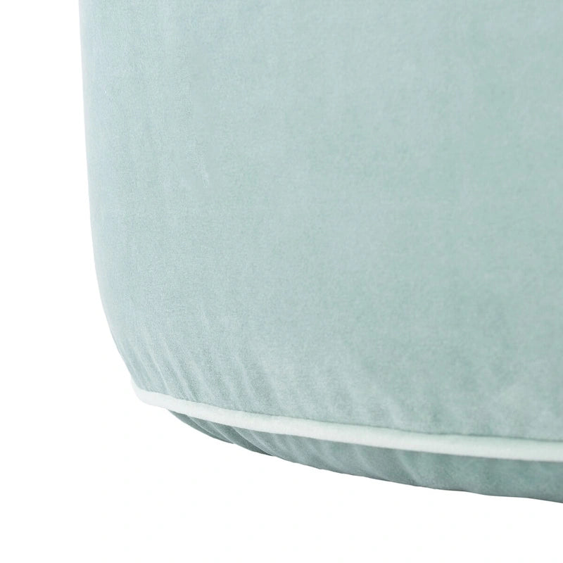 Round Velvet Pouf Ottoman �� Plush Seating Accent