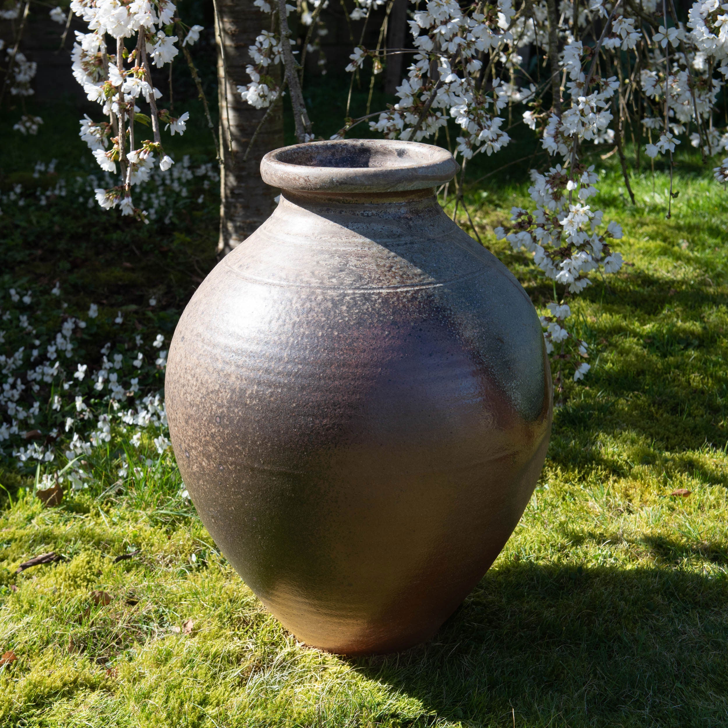 Unglazed Ash Side Fired Large Jar