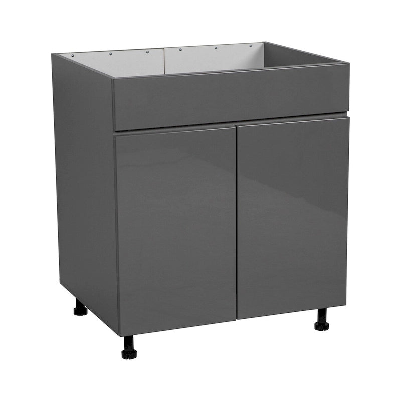 30 Inch Sink Base Cabinet High Double Door with Adjustable Shelf