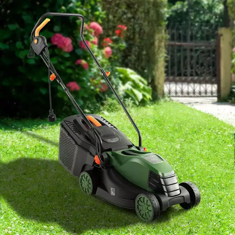 Costway Electric Corded Lawn Mower 12-AMP 14-Inch Walk-Behind Lawnmower with Collection Box