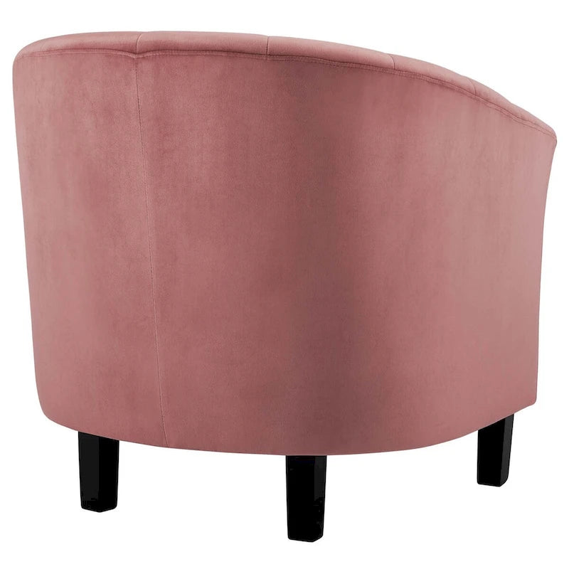 Channel Tufted Velvet Armchair