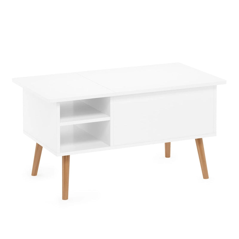Lift Top Coffee Table With Wooden Leg