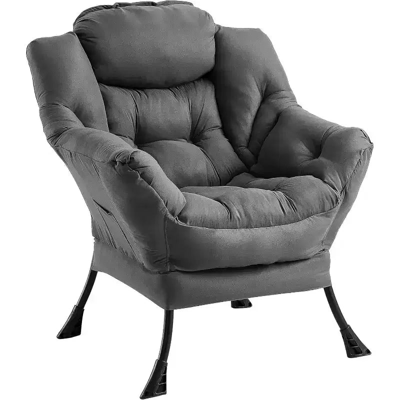 Modern Lounge Chair - Slim Profile Armchair for Small Spaces