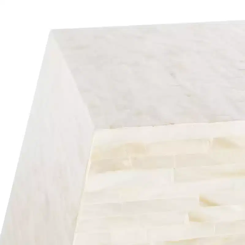 Lea Mosaic Geometric Side Table - TRB1010A - Multi/Light Beige - Safavieh