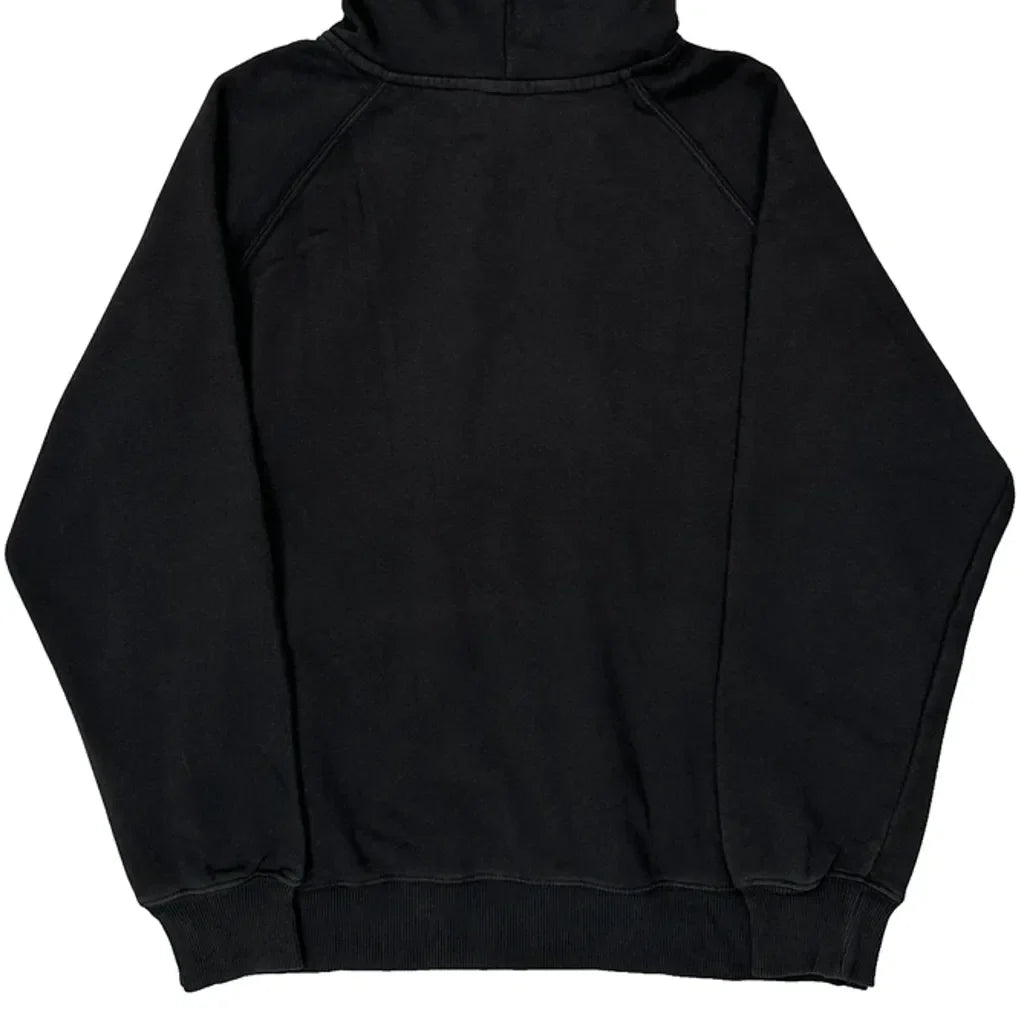 Women's Black Hoodie Regular Fit Long Sleeve Cotton Sweatshirt