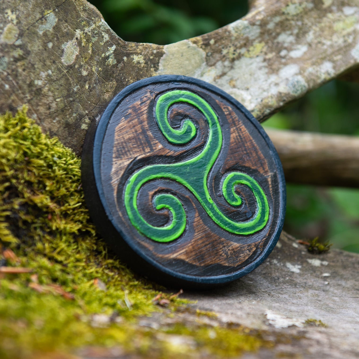Triskelion Wood Plaque, Mini