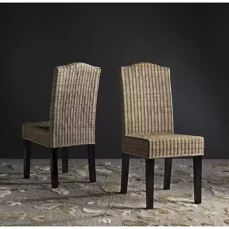 Odette 19 H Wicker Dining Chair (Set of 2) - SEA8015 - Safavieh