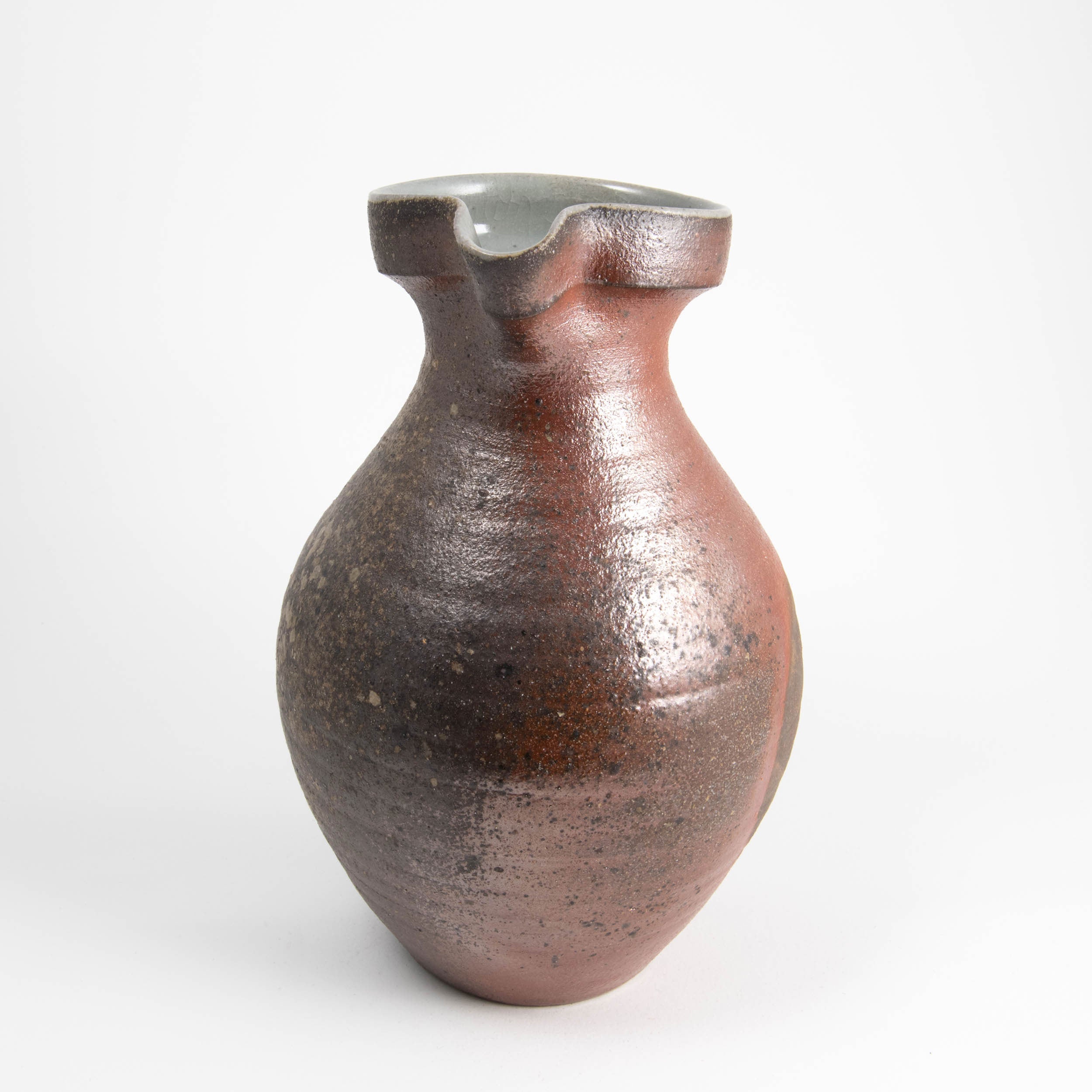 Celadon Wadding Wood Fired Round Devon Jug