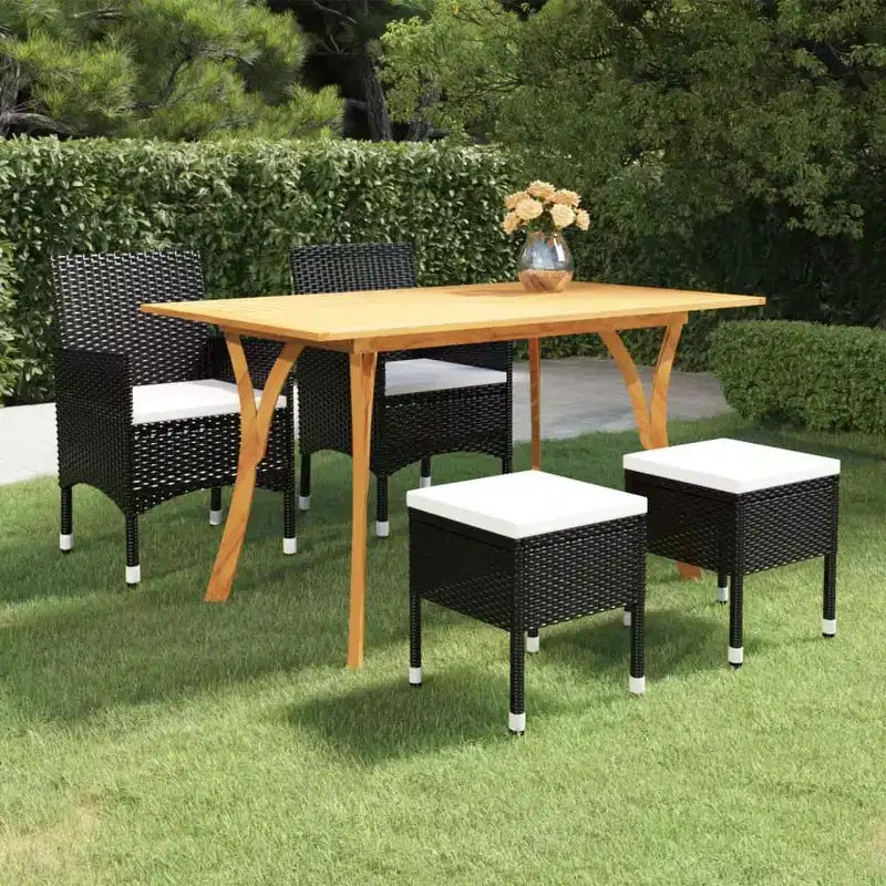 vidaXL Contemporary Outdoor Dining Set with Cushions