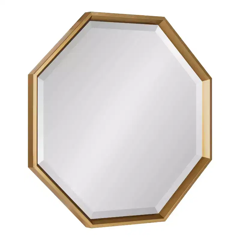 Calder Octagon Wall Mirror Gold - Kate & Laurel All Things Decor