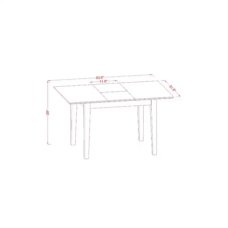Retro Dinette Set - 5 Piece Table & Chair Set - Kitchen Dining Room Furniture