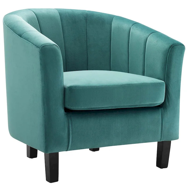 Channel Tufted Velvet Armchair
