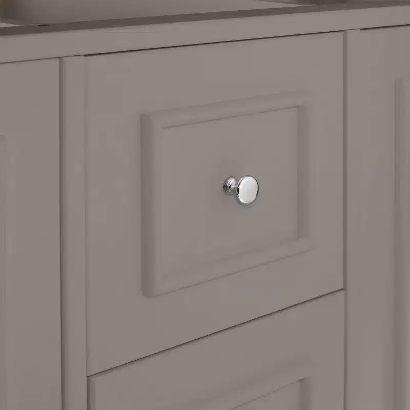 Alaterre Furniture Williamsburg 60 in. Double Sink Bathroom Vanity - Freestanding Cabinet Without Top, Gray