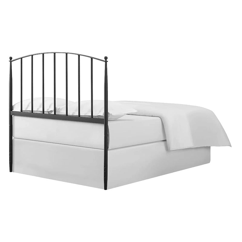 Charcoal Finish Metal Full/Queen Arched Headboard