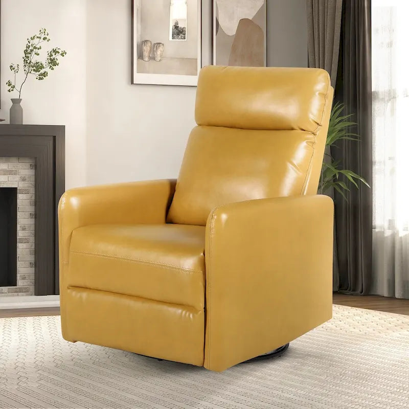 Manual Swivel Recliner with Metal Base