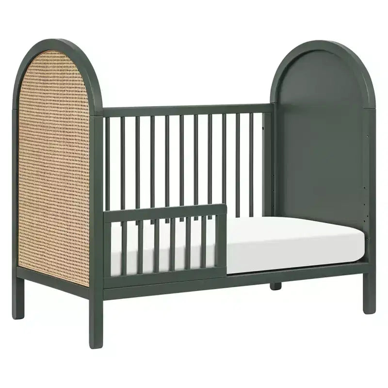 Boho Cane 3-in-1 Convertible Crib with Toddler Bed Conversion Kit