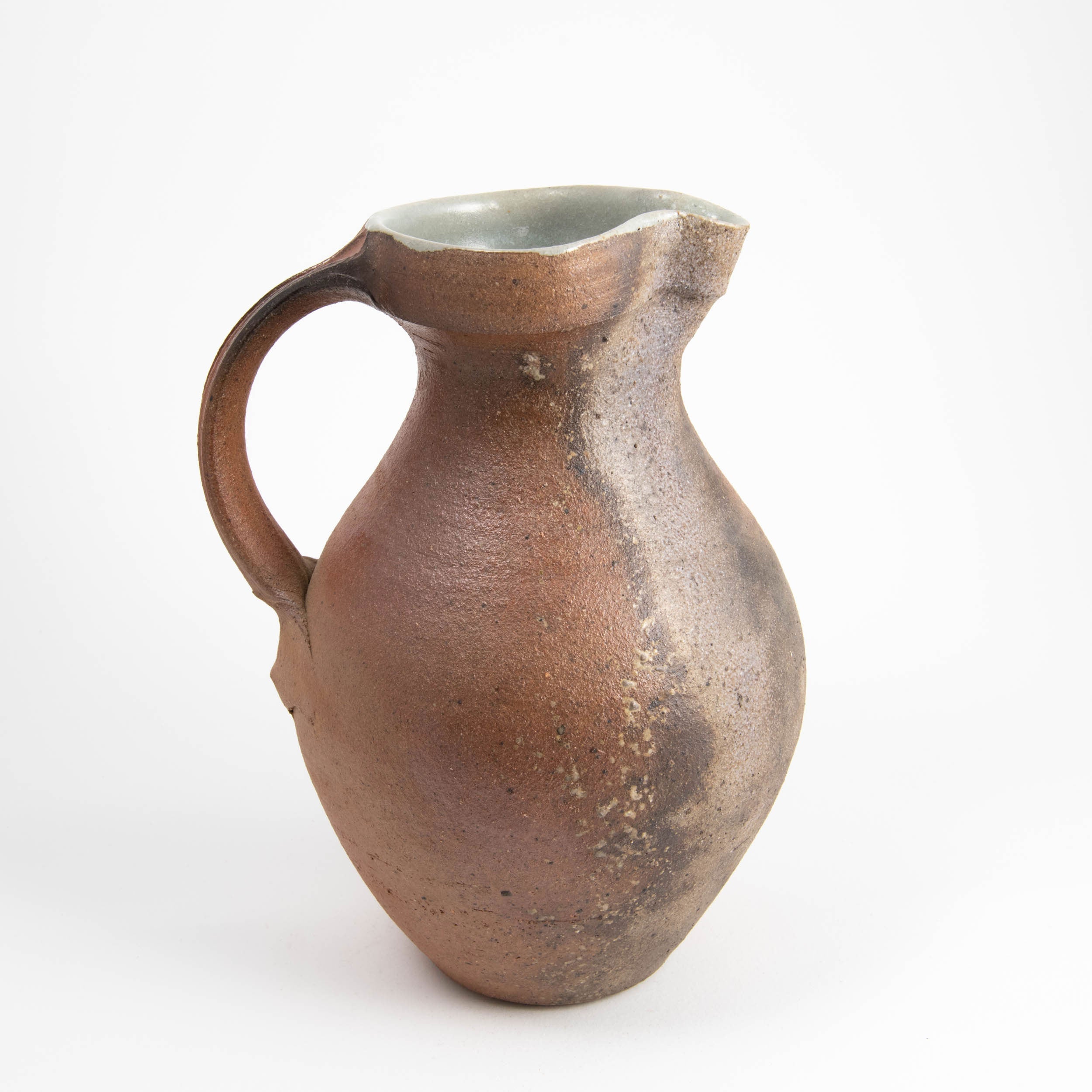 Celadon Wadding Wood Fired Round Devon Jug
