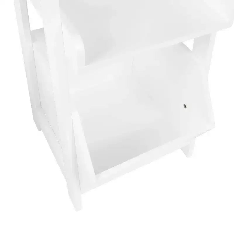 RiverRidge Kids' 4-Tier 13" Ladder Shelf Toy Organizer and Book Storage with 3 Open Display Shelf White
