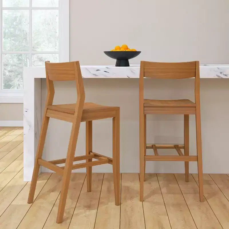 44 Solid Wood Counter Height Dining Chair for Kitchen Island and Breakfast Bar