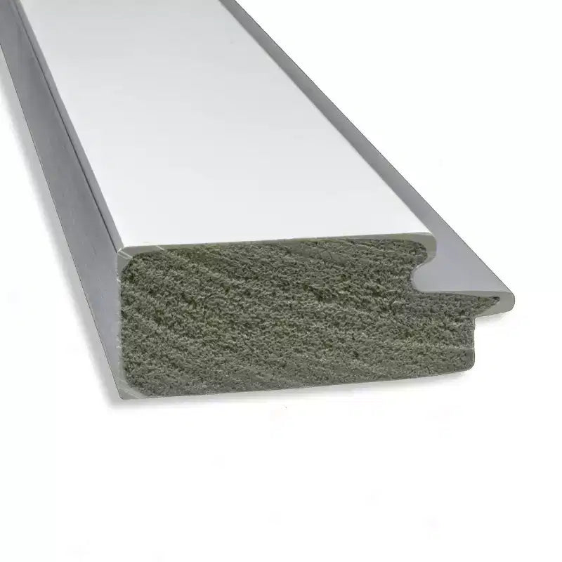 45" x 35" Eva White Silver Framed Bathroom Vanity Wall Mirror - Amanti Art: Modern Rectangular, Beveled, Wood Frame, Wall Mounted