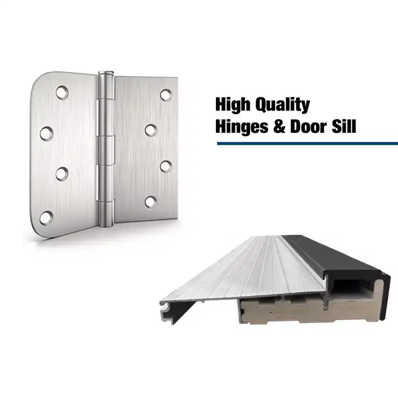 PexFix 36x80 Fiberglass Entry Door Decor Glass Door Primed Knock-Down Left Hand Inswing Door 2-Panel White Fiberglass Entrance Door