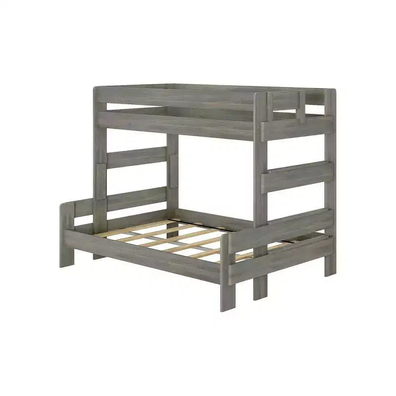 Twin over Full Bunk Bed, Modern Farmhouse Solid Wood for Kids